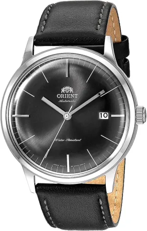 Orient '2nd Gen Bambino Version III' Japanese Automatic Stainless Steel and Leather Dress Watch