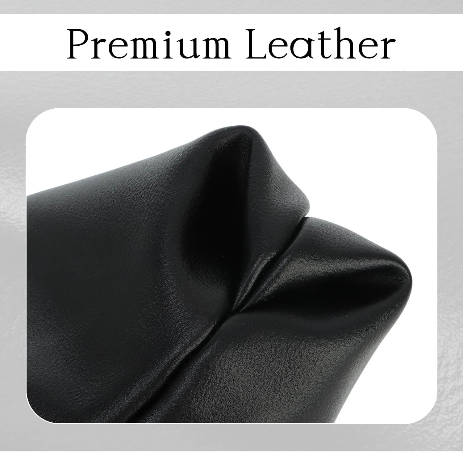 Oweisong Soft Leather Clutch Purse for Women Silver Cloud Evening Handbag Ruched Dumpling Bag for Vacation Party
