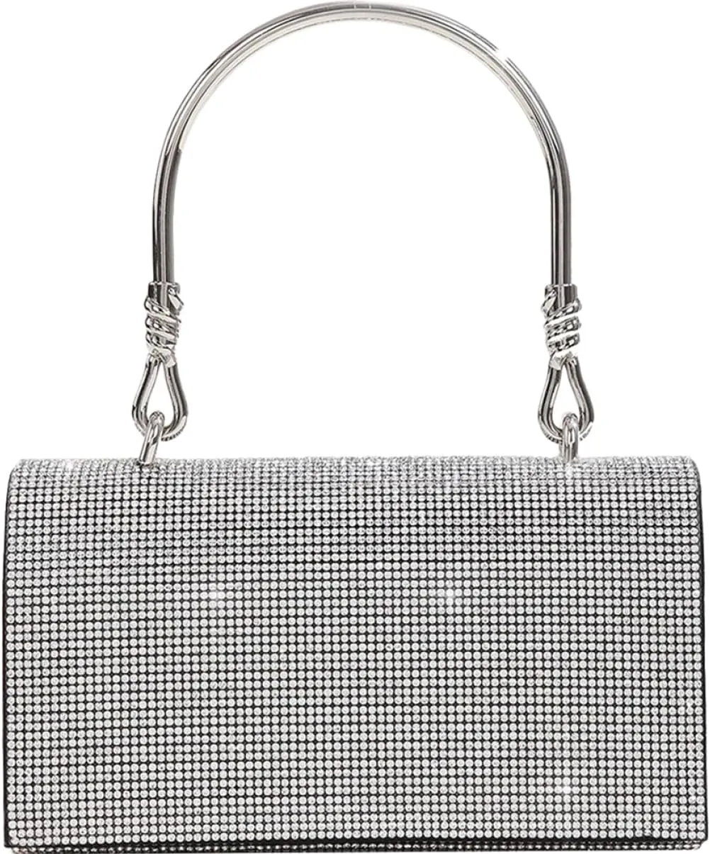 PartyKindom Rhinestone Crossbody Bag Rhinestone Evening Bag Women Handbag Portable Purse Fashion Women Purse