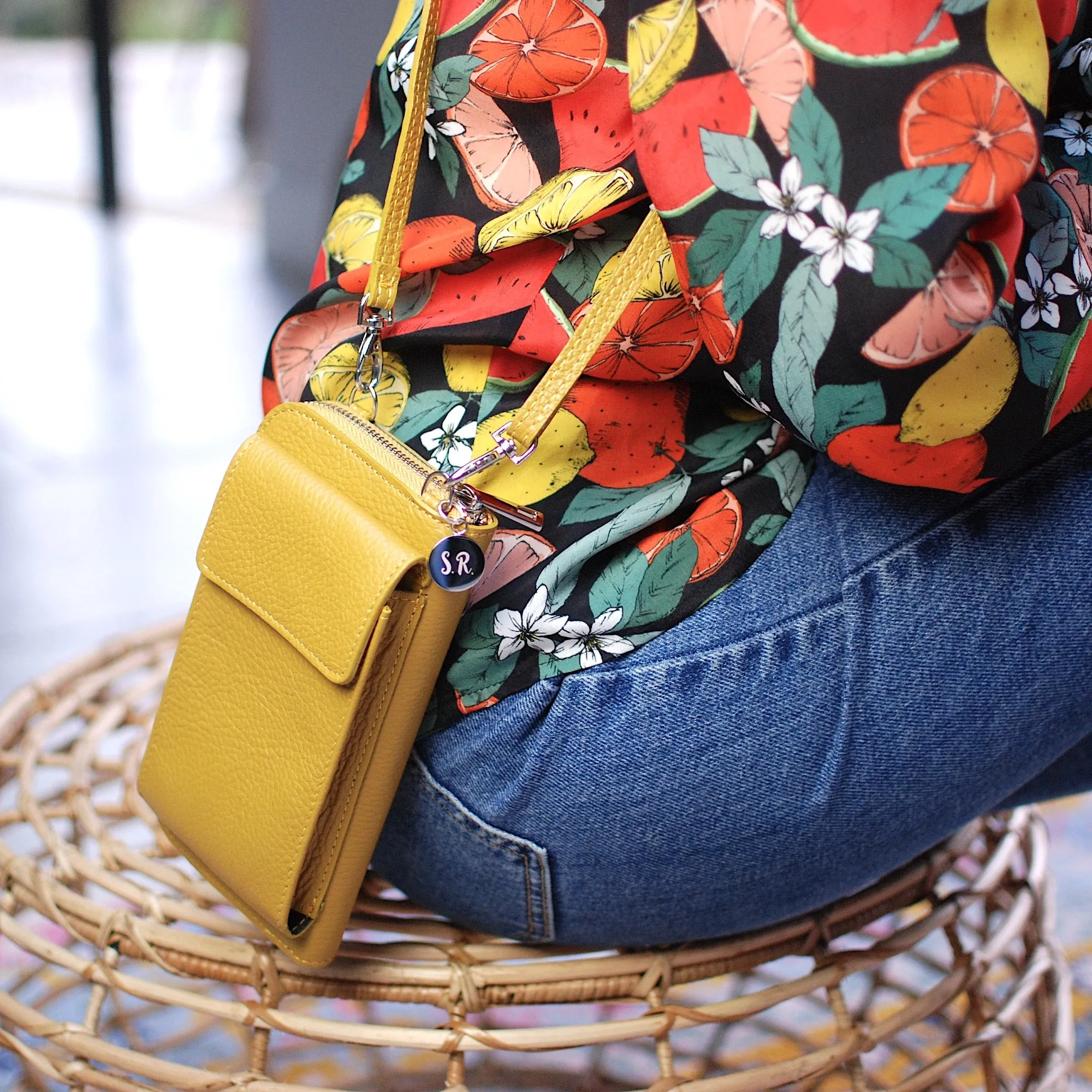 Personalised Leather Purse with Phone Pocket