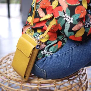 Personalised Leather Purse with Phone Pocket