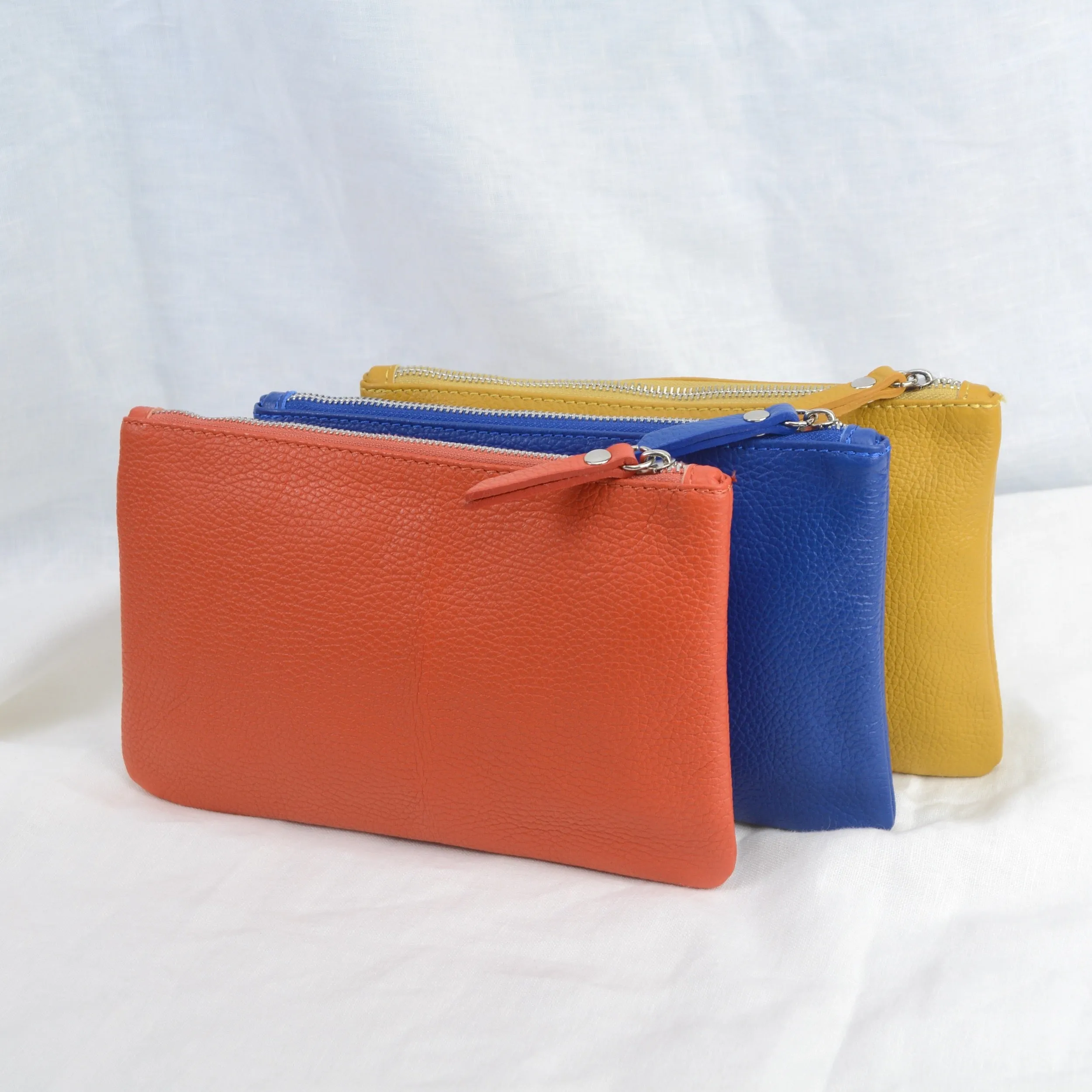 Personalised Small Leather Clutch Bag