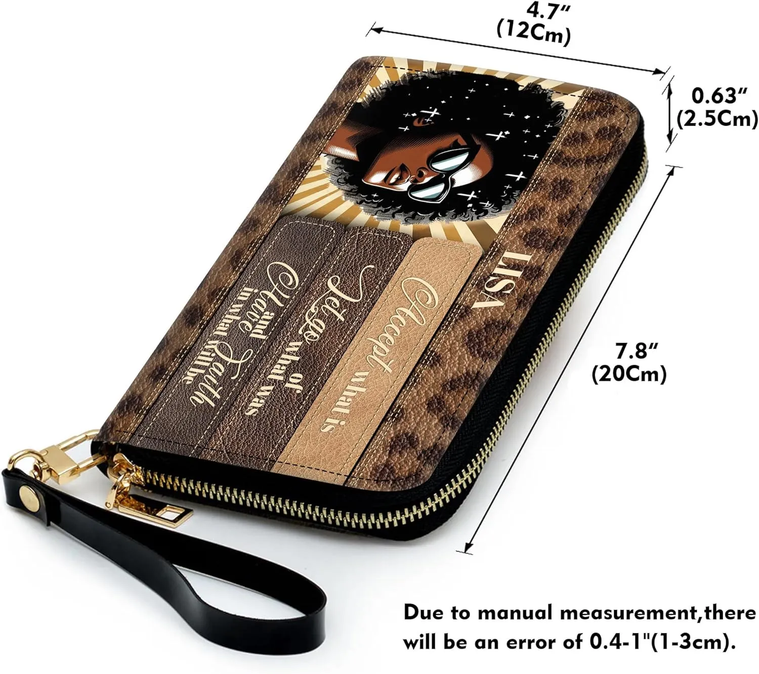 Personalized Leather Bible Clutch Wristlet Wallet for Women – Custom Name Christian Gifts, Ideal Religious Purse for Church, Mother’s Day Gift (Have Faith)
