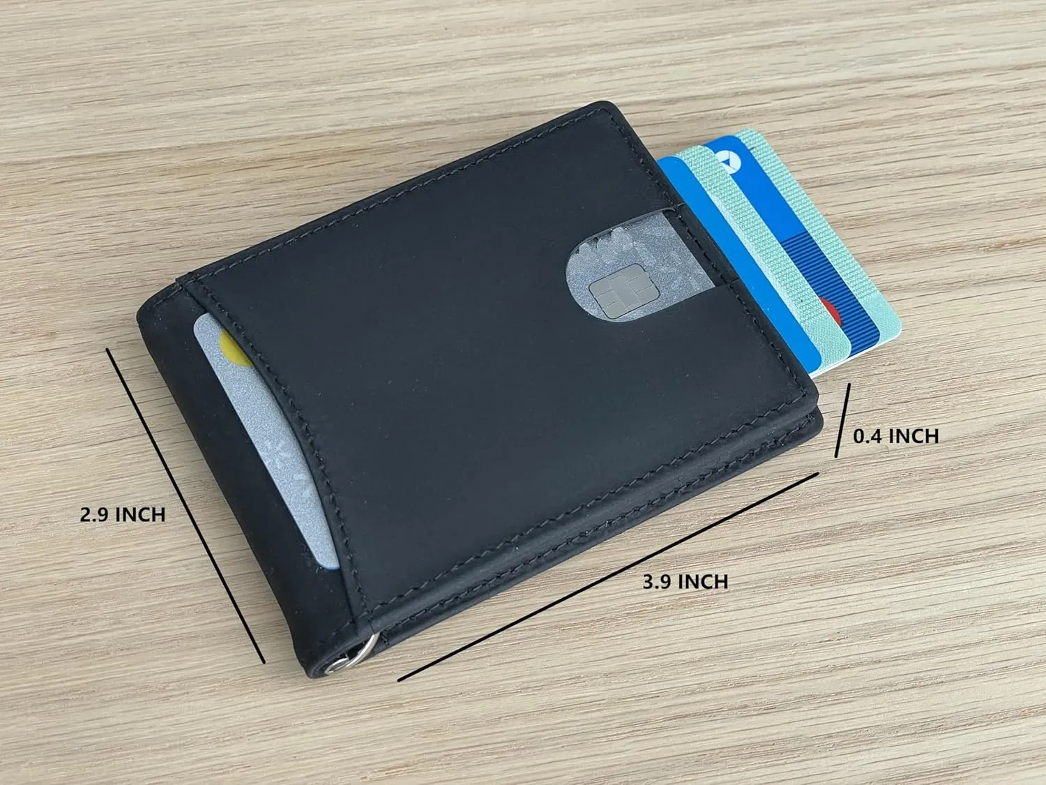 Personalized Minimalist Wallet For Men Custom Engraved Slim Wallet Customized Monogram Leather Wallet Gift For Father's Day Him Husband Boyfriend Dad Son Anniversary Graduation Birthday (DARK BROWN)