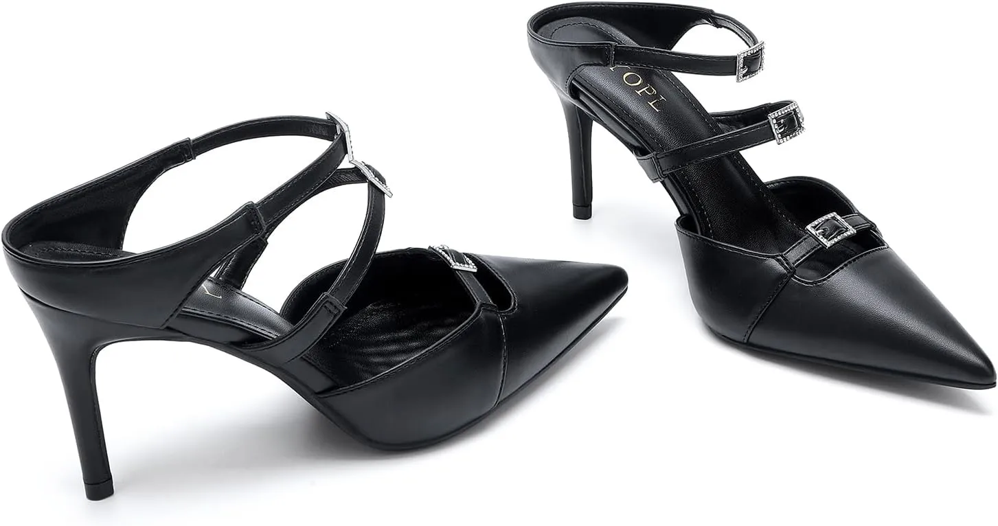 Pointed Toe Heels for Women, Closed Toe Stiletto Pumps Shoes