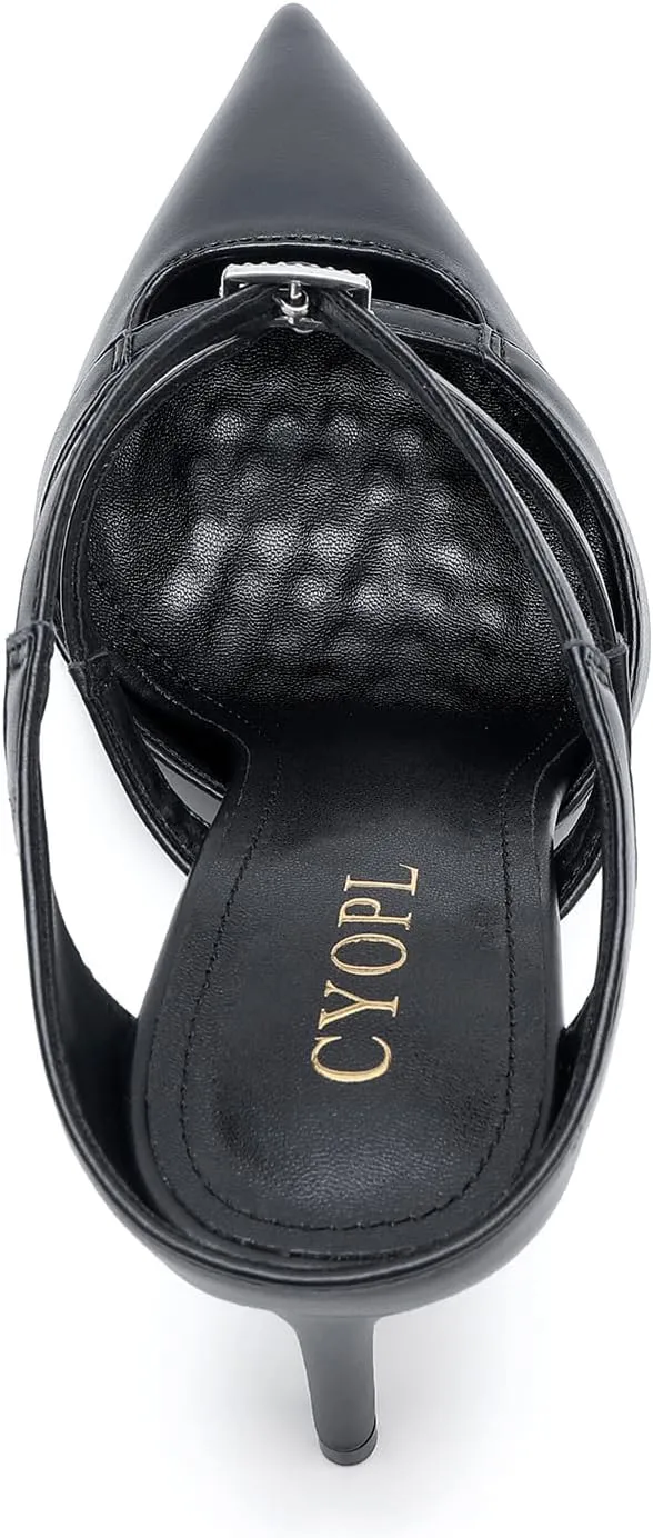 Pointed Toe Heels for Women, Closed Toe Stiletto Pumps Shoes