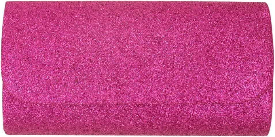 Premium Small Metallic Glitter Flap Clutch Evening Bag Handbag