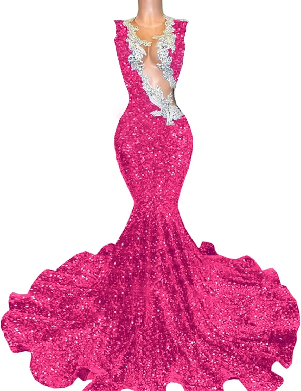 Prom Dresses Sequin Beaded Applique Mermaid Celebrity Gala Pageant Evening Party Gown