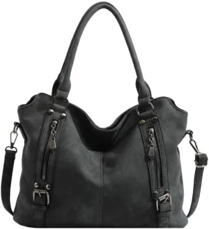 PU Leather Vintage Tote Bags for Women Soft Crossbody Bags for Work Minimalist Belt Shoulder Bags for Winter