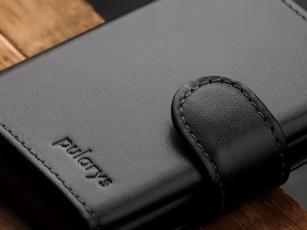 PULARYS SOLO Mini Wallet - Credit Card Holder - Made of Italian Leather - RFID blocking - Up to 9 Card Slots - Front Pocket Wallet - For Men and Women - Classic