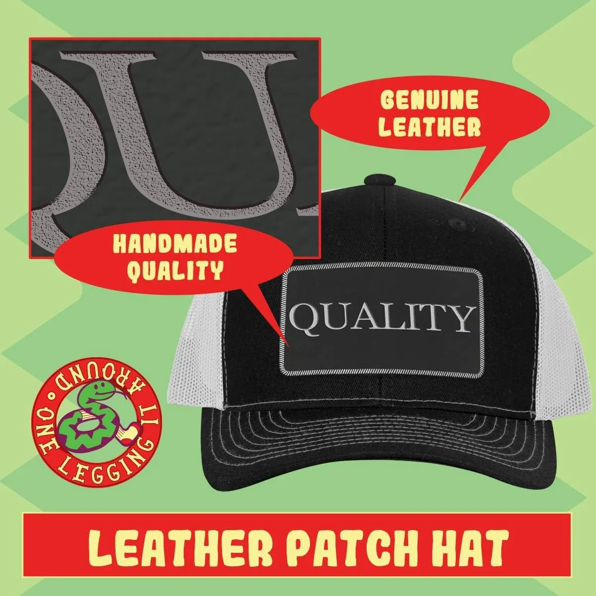 Purification Operator Ii AF - Leather Black Patch Engraved Trucker Hat