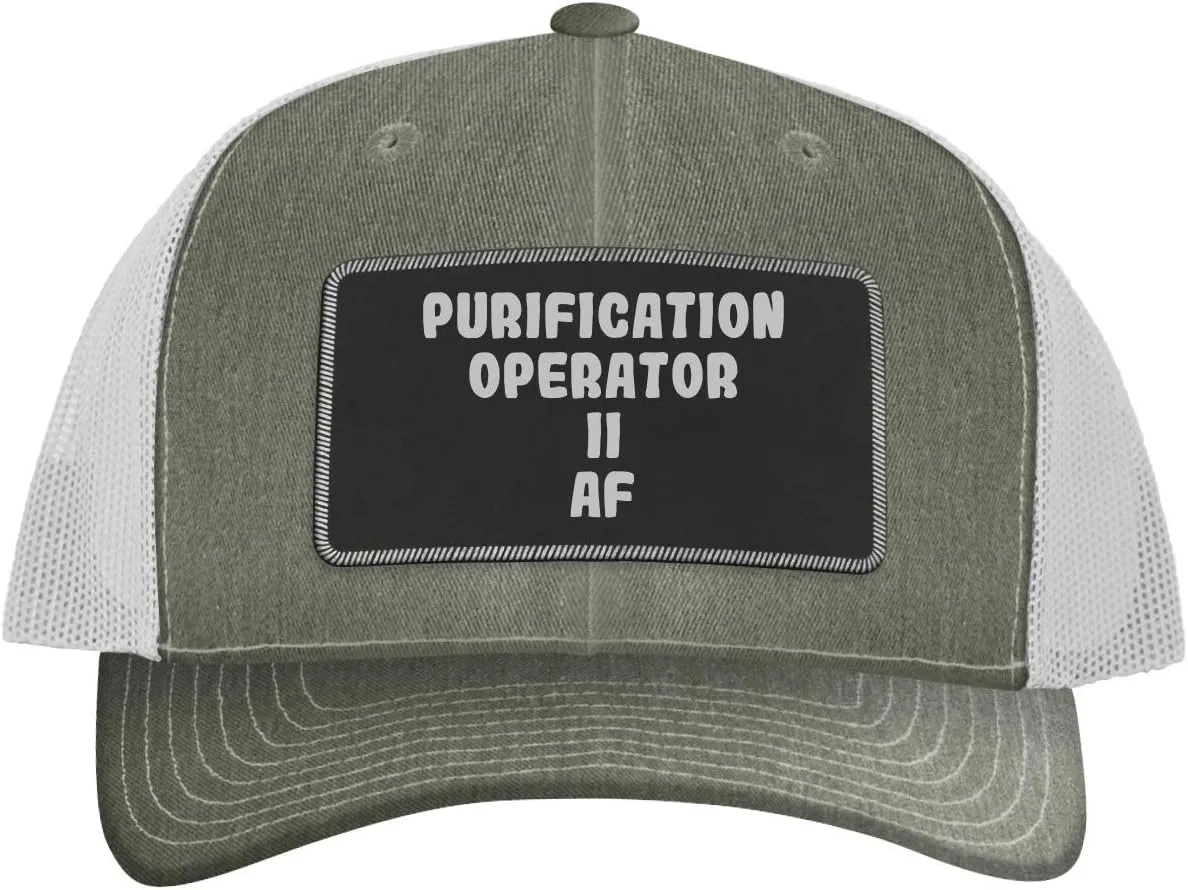 Purification Operator Ii AF - Leather Black Patch Engraved Trucker Hat