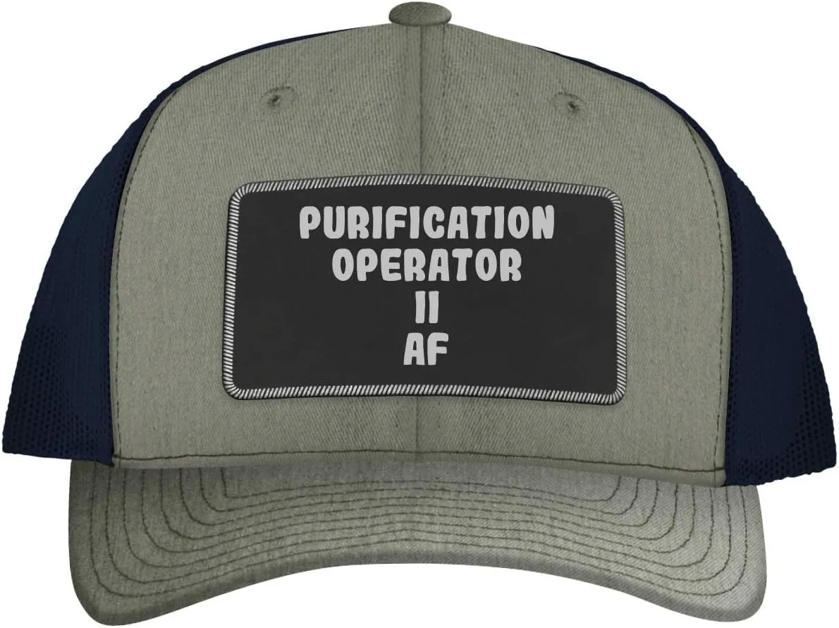 Purification Operator Ii AF - Leather Black Patch Engraved Trucker Hat