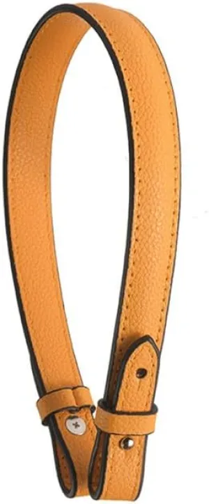 Purse Strap Replacement Grained Leather Bag Strap for Handbags Shoulder Leather Wrist Strap for Purse Silver Rivet Yellow