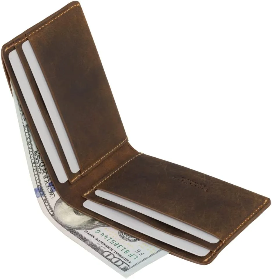 Raw Collection Dollar Unlined Very Slim Leather Wallet RW49 (Tan)