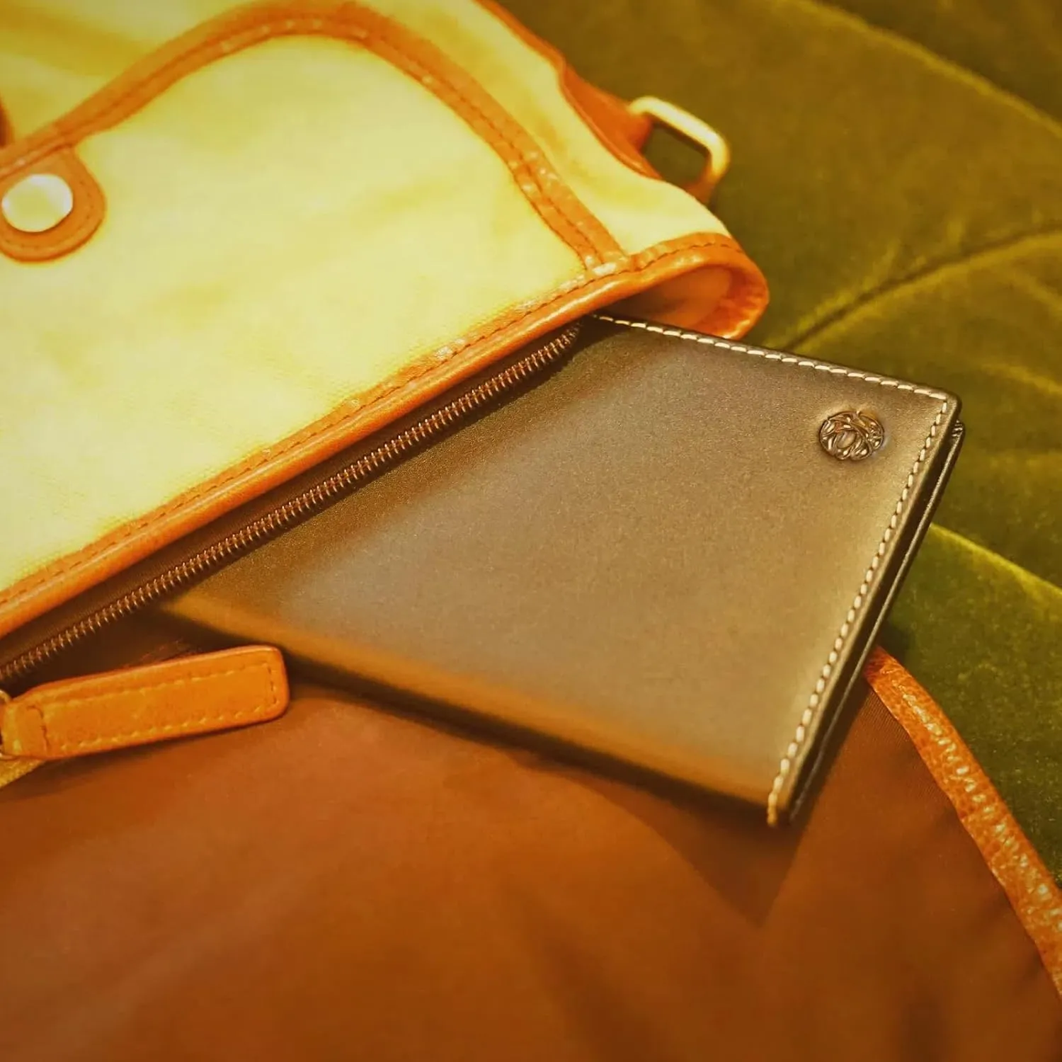 RFID Blocking Slim Minimalist Long Travel Wallet Genuine Leather Passport Holder Travel Cover (Dark Blue)