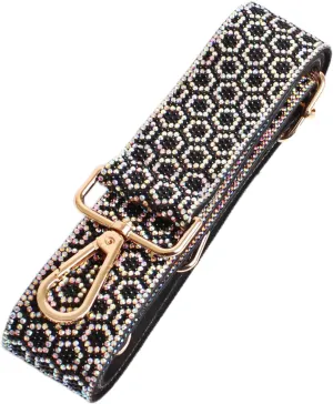 Rhinestone Adjustable Purse Strap Replacement, Crossbody Replacement for Handbags (Beehive)