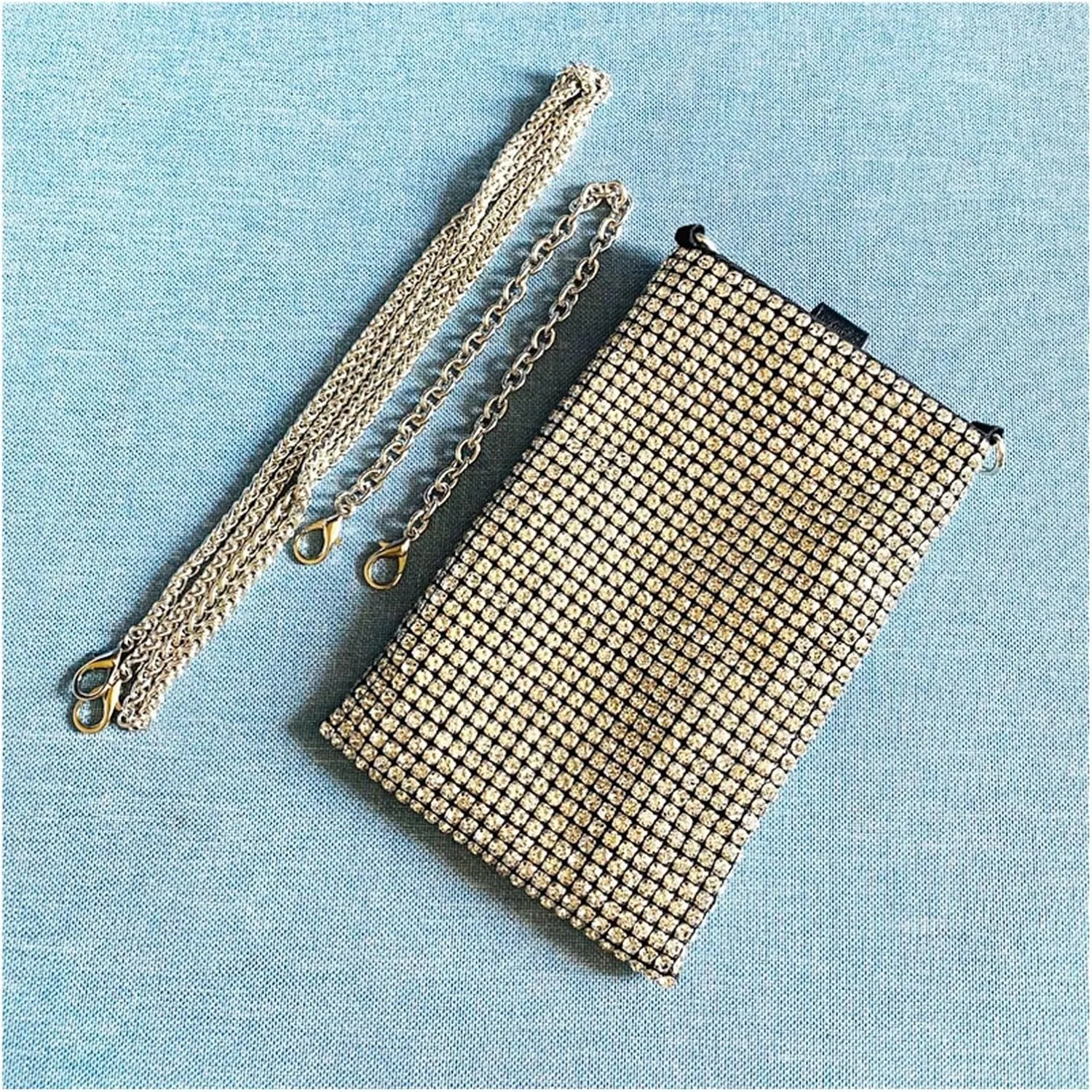 Rhinestone Bags Shiny Rhinestone Evening Chain Clutch Party Bag Women Handbag And Purse Shoulder Mini