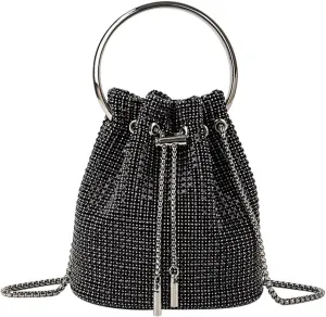 Rhinestone Evening Bag Bling Purse Sparkly Diamond Clutch Purse for Women Shoulder Handbag Cocktail Party Wedding Prom