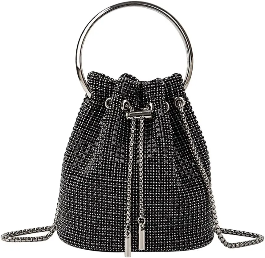 Rhinestone Evening Bag Bling Purse Sparkly Diamond Clutch Purse for Women Shoulder Handbag Cocktail Party Wedding Prom