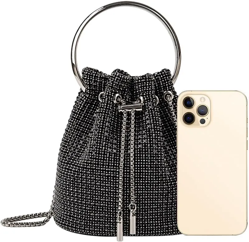 Rhinestone Evening Bag Bling Purse Sparkly Diamond Clutch Purse for Women Shoulder Handbag Cocktail Party Wedding Prom
