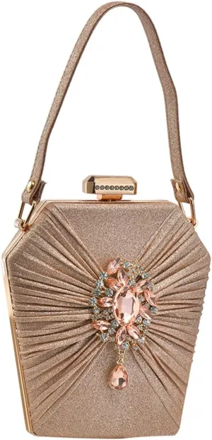 Rhinestone Evening Bag for Women Sparkly Sequin Clutch Bag Bridal Wedding Purse Crystal Handbag Glitter Shoulder Bag