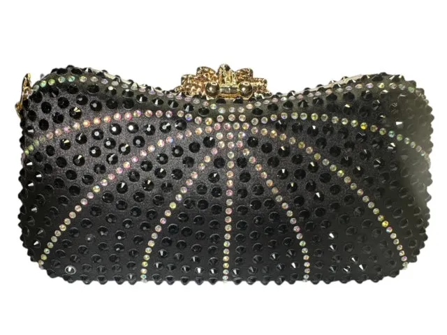Rhinestone Flower Clasp Bag