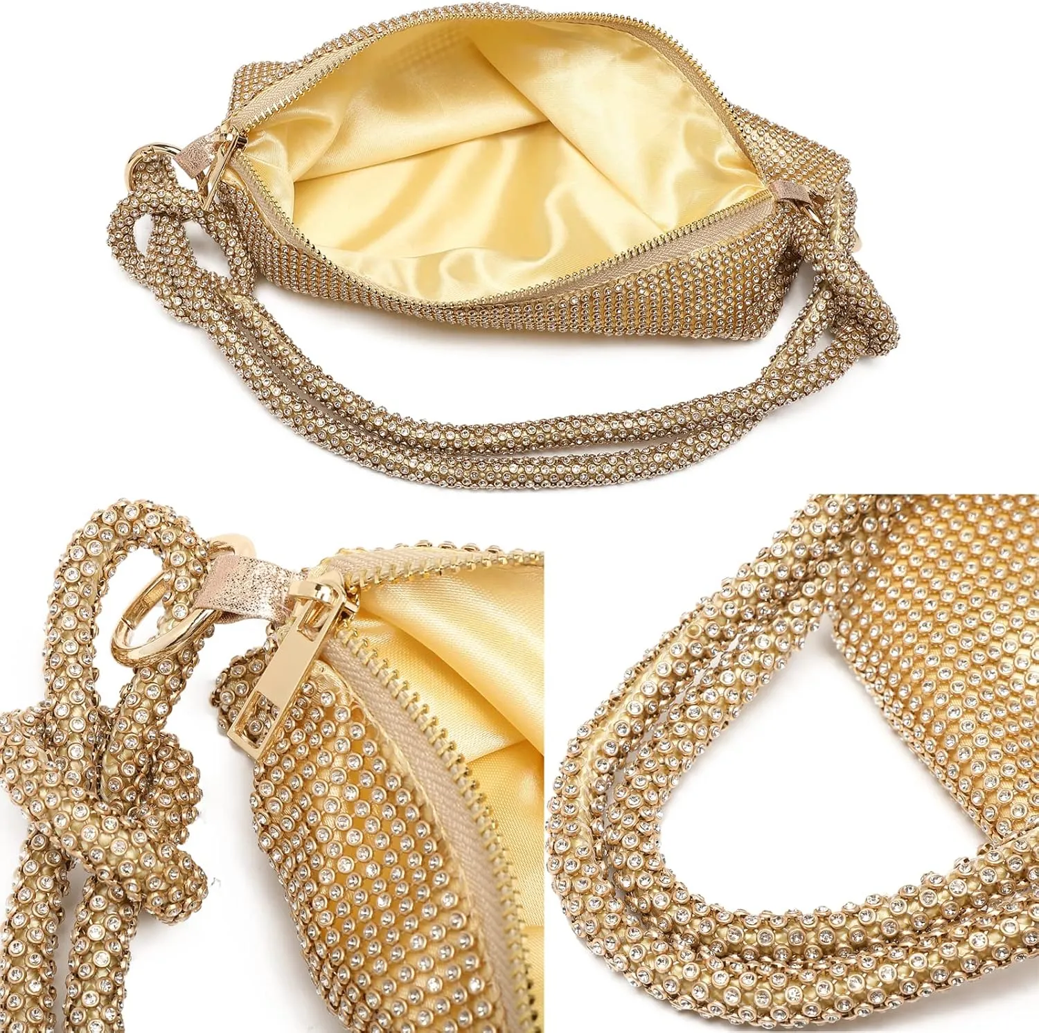 Rhinestone Purse Sparkly Bag Crystal Evening Clutch Bag for Women Evening Prom Rhinestone Handbag Bling Hobo Bag