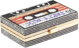 Rhinestone Purse Women's Rhinestone Wedding Clutch Bag Cassette Tape Evening Bag Party Money Purses