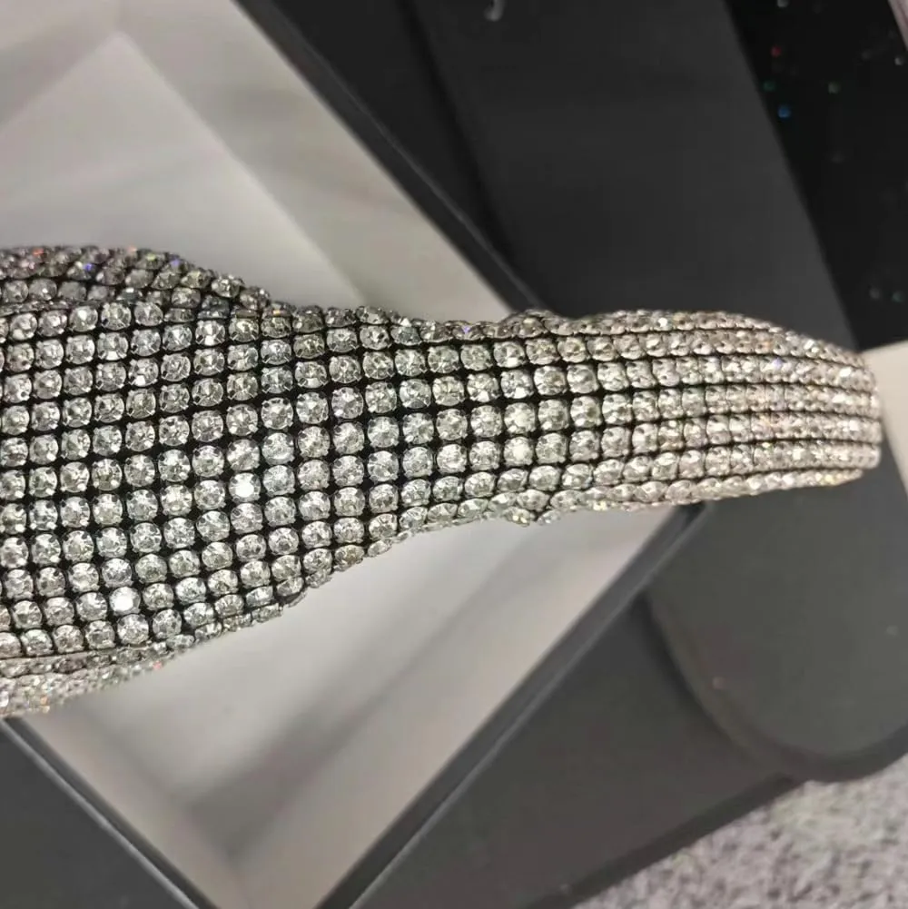 Rhinestone Tote Bags for Women Shiny Evening Shoulder Handbags Clutch Purses Party Wedding