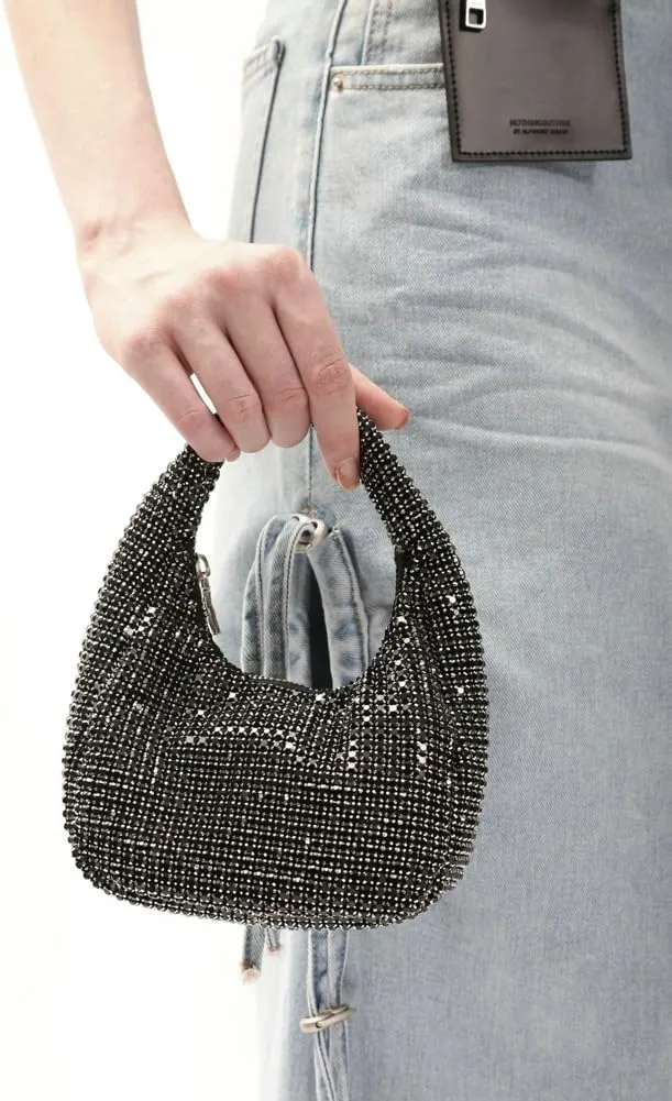 Rhinestone Tote Bags for Women Shiny Evening Shoulder Handbags Clutch Purses Party Wedding