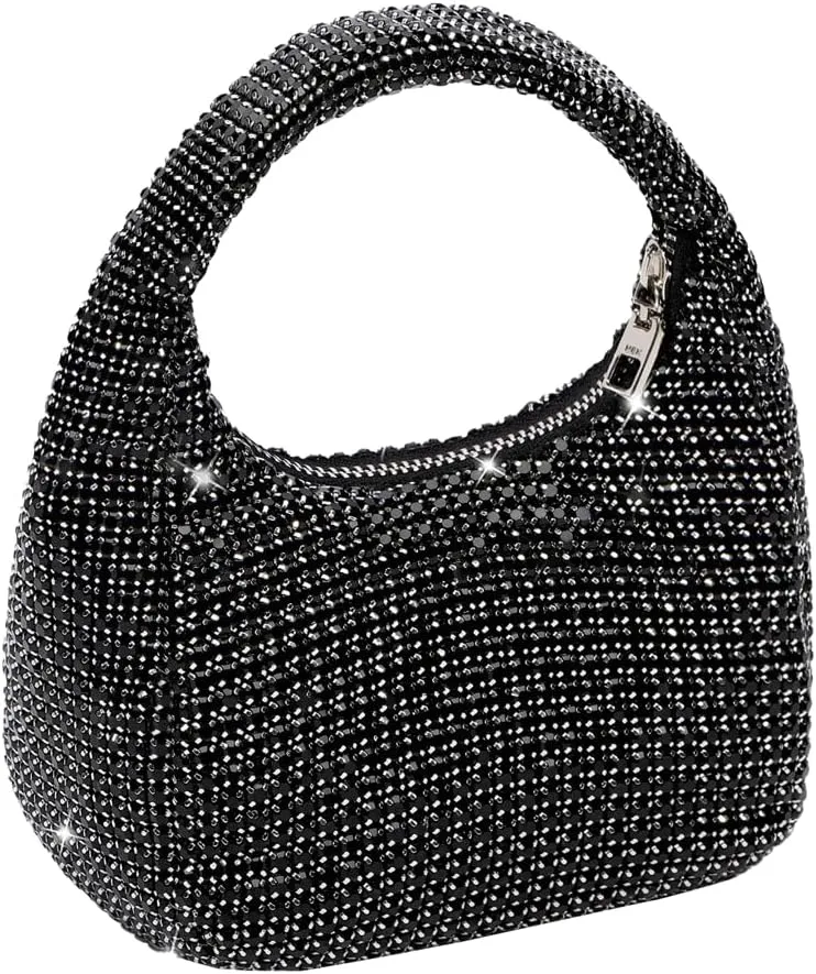 Rhinestone Tote Bags for Women Shiny Evening Shoulder Handbags Clutch Purses Party Wedding