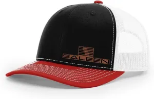 Saleen Performance Automotive Logo Laser Engraved Leather Patch Richardson 112 Snapback Trucker Hat Cap