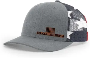 Saleen Performance Automotive Logo Laser Engraved Leather Patch Richardson 112 Snapback Trucker Hat Cap