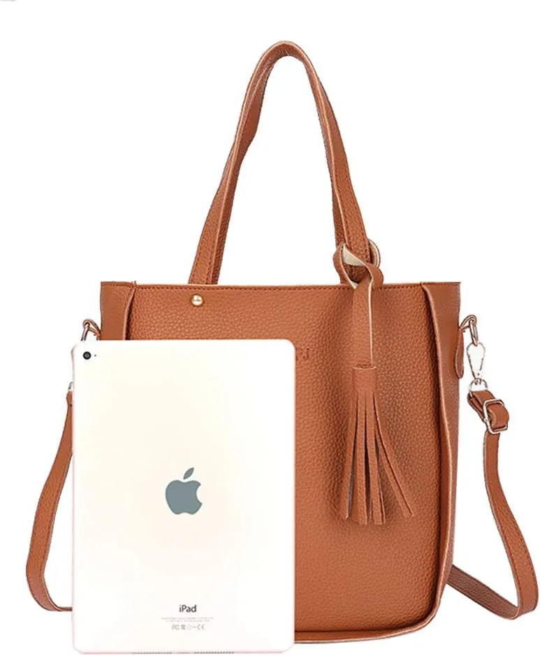 Segater® Women Handbag Shoulder Bag Crossbody Bag Wallet  Card Purse Tote 4 Pcs