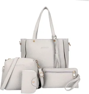 Segater® Women Handbag Shoulder Bag Crossbody Bag Wallet  Card Purse Tote 4 Pcs