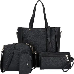 Segater® Women Handbag Shoulder Bag Crossbody Bag Wallet  Card Purse Tote 4 Pcs