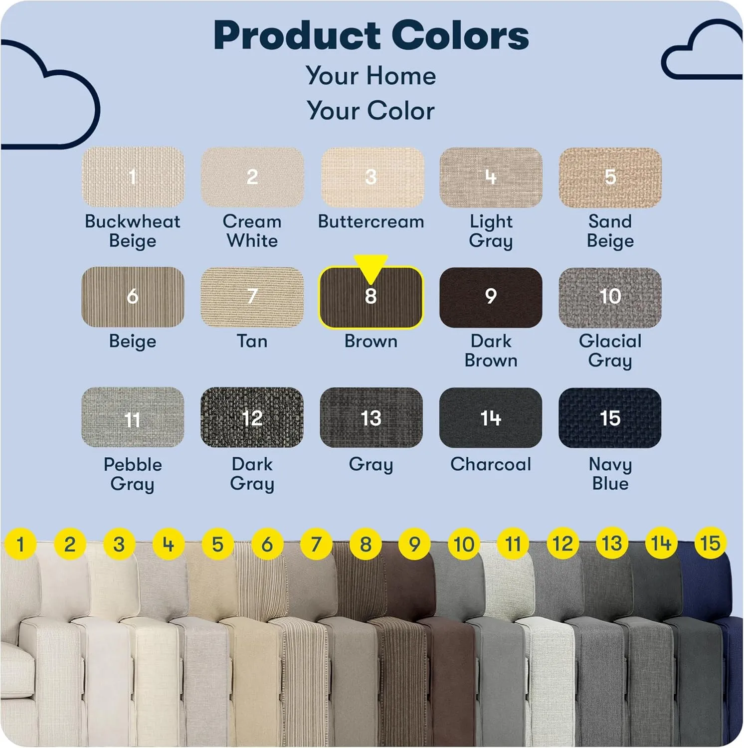 Serta Palisades 61" Track Arm Sofa, Easy Care Polyester, Soft Pillow Back, Pocket Coil Seat Cushions, Removable Covers, Loveseat or Couch for Small Spaces, Living Rooms or Bedrooms, Brown