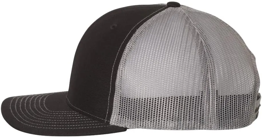 Shelby Cobra Snake Logo Carbon Fiber Color Leather Patch Richardson 112 Snapback Trucker Hat Cap
