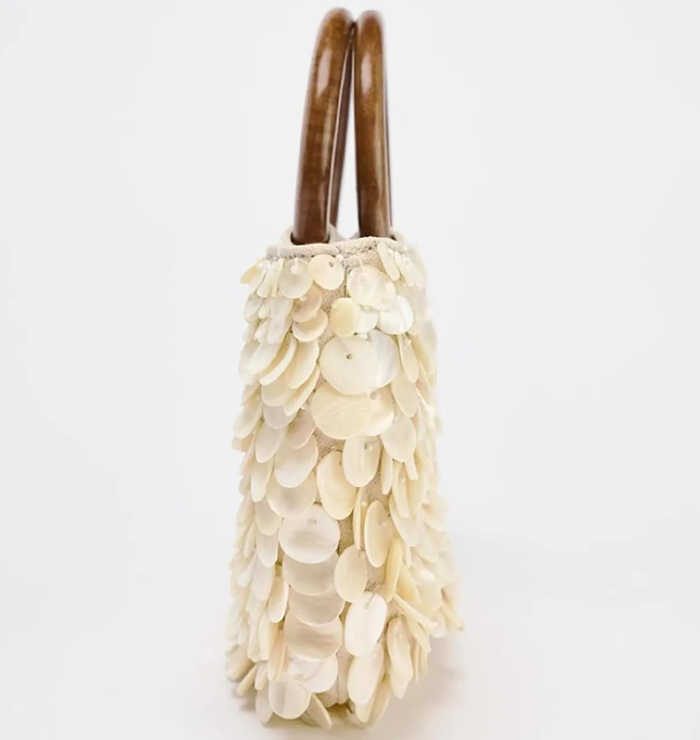 Shell Beaded Clutch Purse for Women Luxury Handmade Top Handle Bag Beach Evening Handbag for Summer