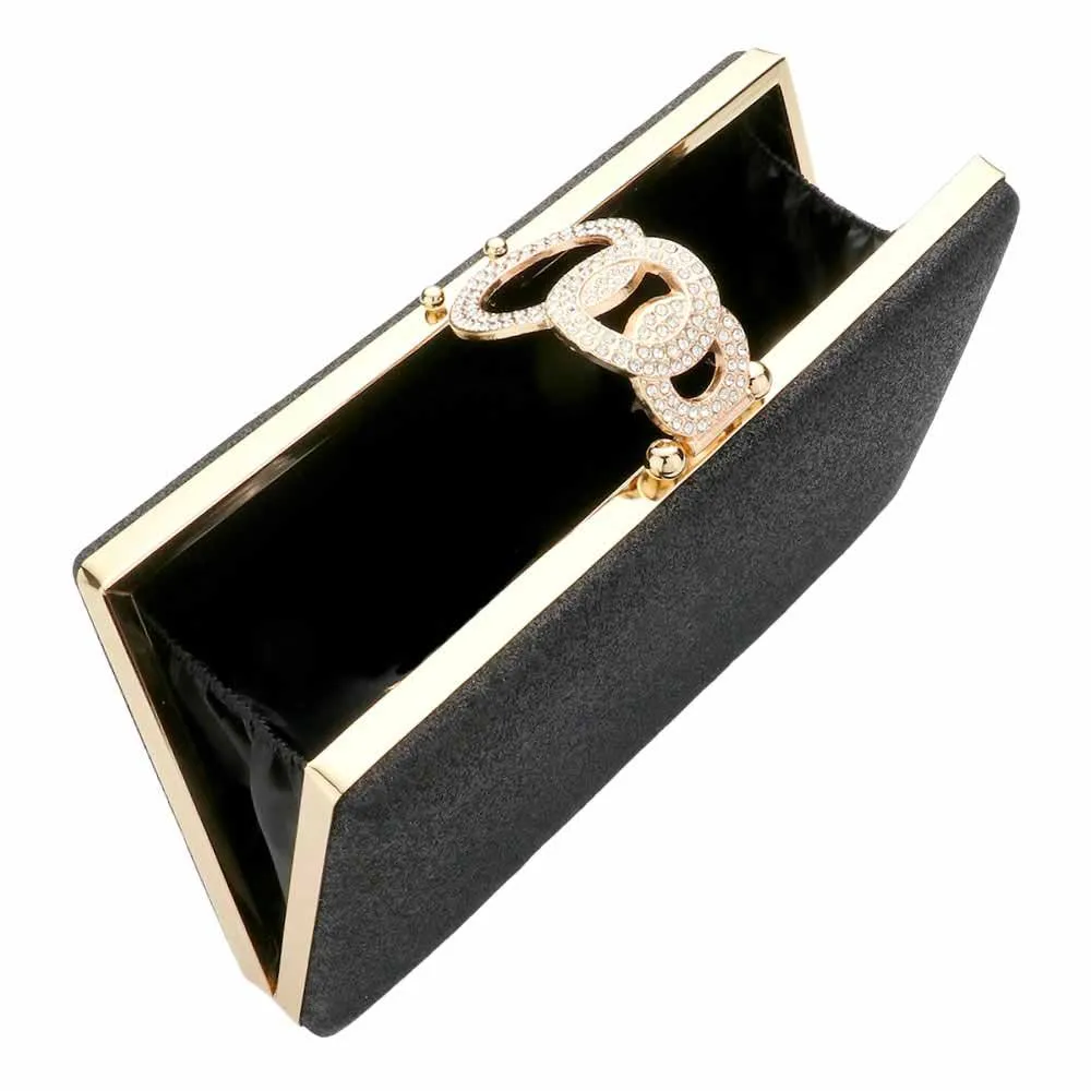 Shimmery Evening Clutch Crossbody Bag by Madeline Love