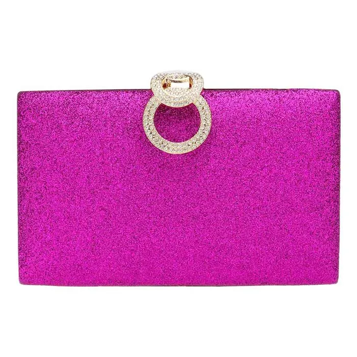 Shimmery Evening Clutch Crossbody Bag by Madeline Love