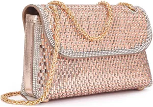 Shoulder Bags Crossbody Bag Purses Handbags Crystals Rhinestone Evening Bag for Women Clutch Purse with Chain