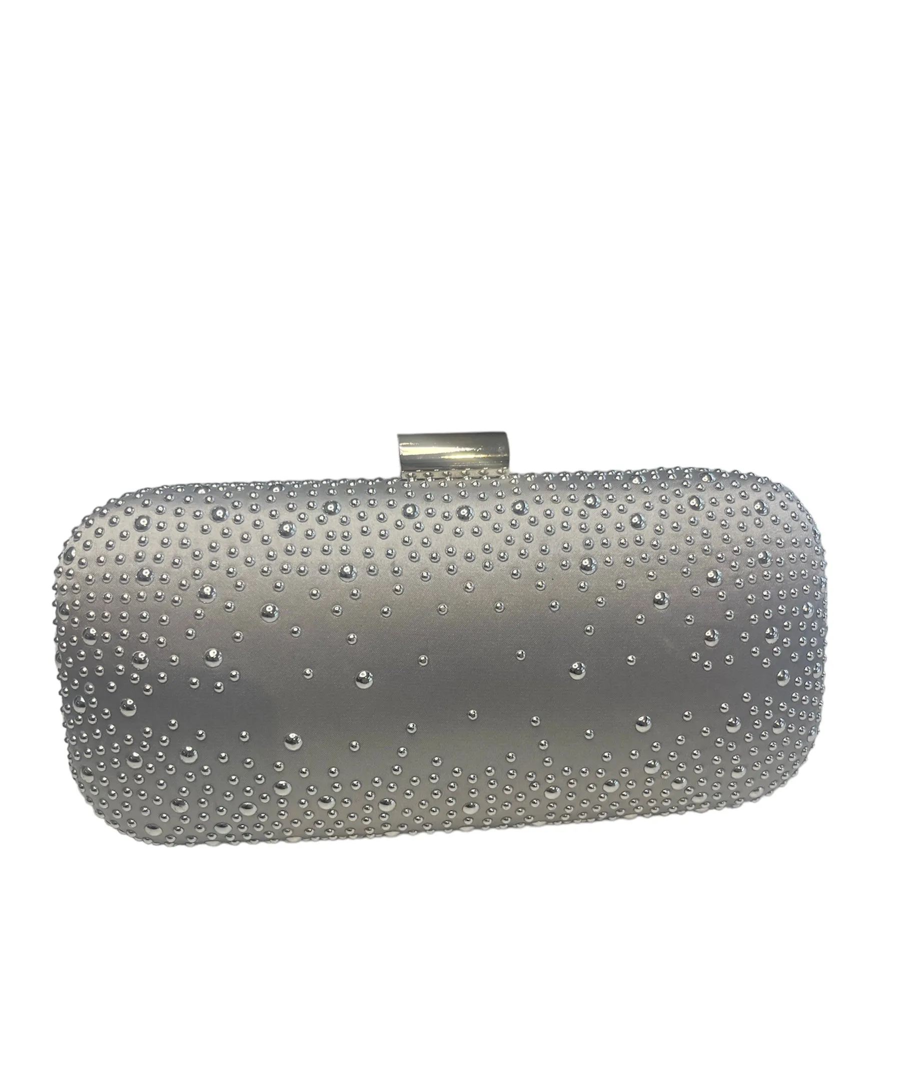 Silver Beaded Clutch