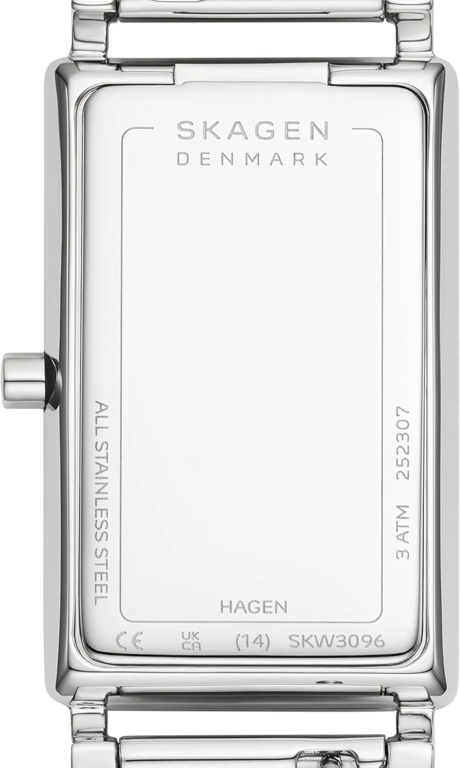 Skagen Hagen Rectangular Case Women's Watch with Stainless Steel Bracelet, Mesh or Leather Band