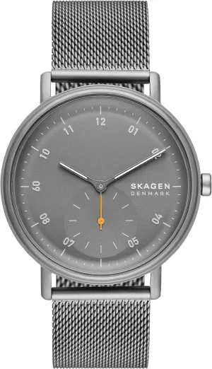 Skagen Kuppel or Riis Minimalist Men's Watch with Stainless Steel Mesh or Leather Band
