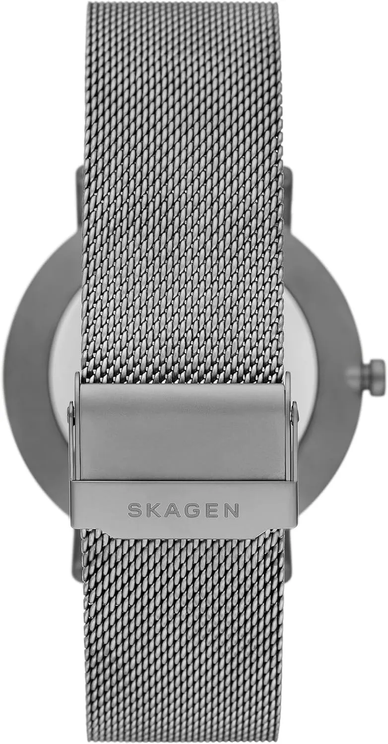 Skagen Kuppel or Riis Minimalist Men's Watch with Stainless Steel Mesh or Leather Band