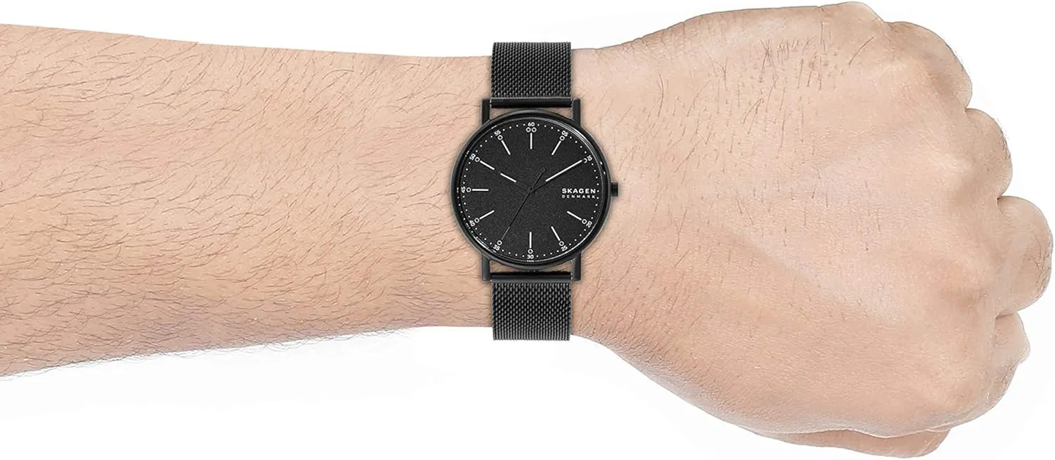 Skagen Signatur Minimalist Men's Watch with Stainless Steel Bracelet, Mesh or Leather Band
