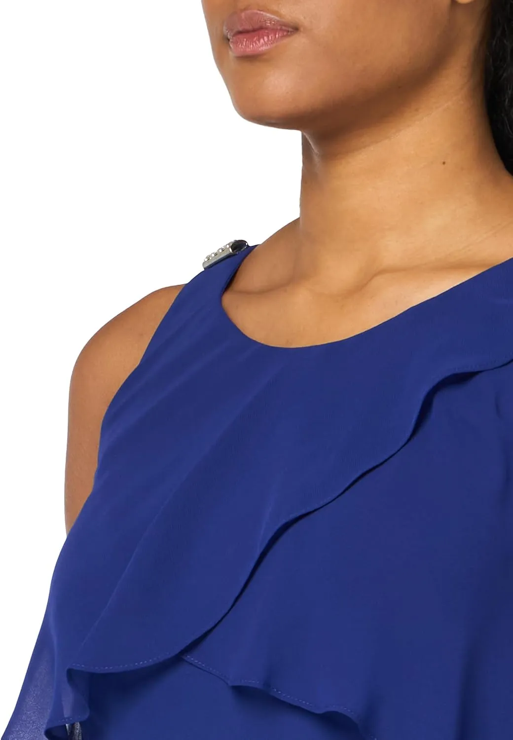 S.L. Fashions Women's Chiffon Tiered Cocktail Dress, Summer, Perfect for Casual & Formal Occasions (Petite and Regular Sizes)