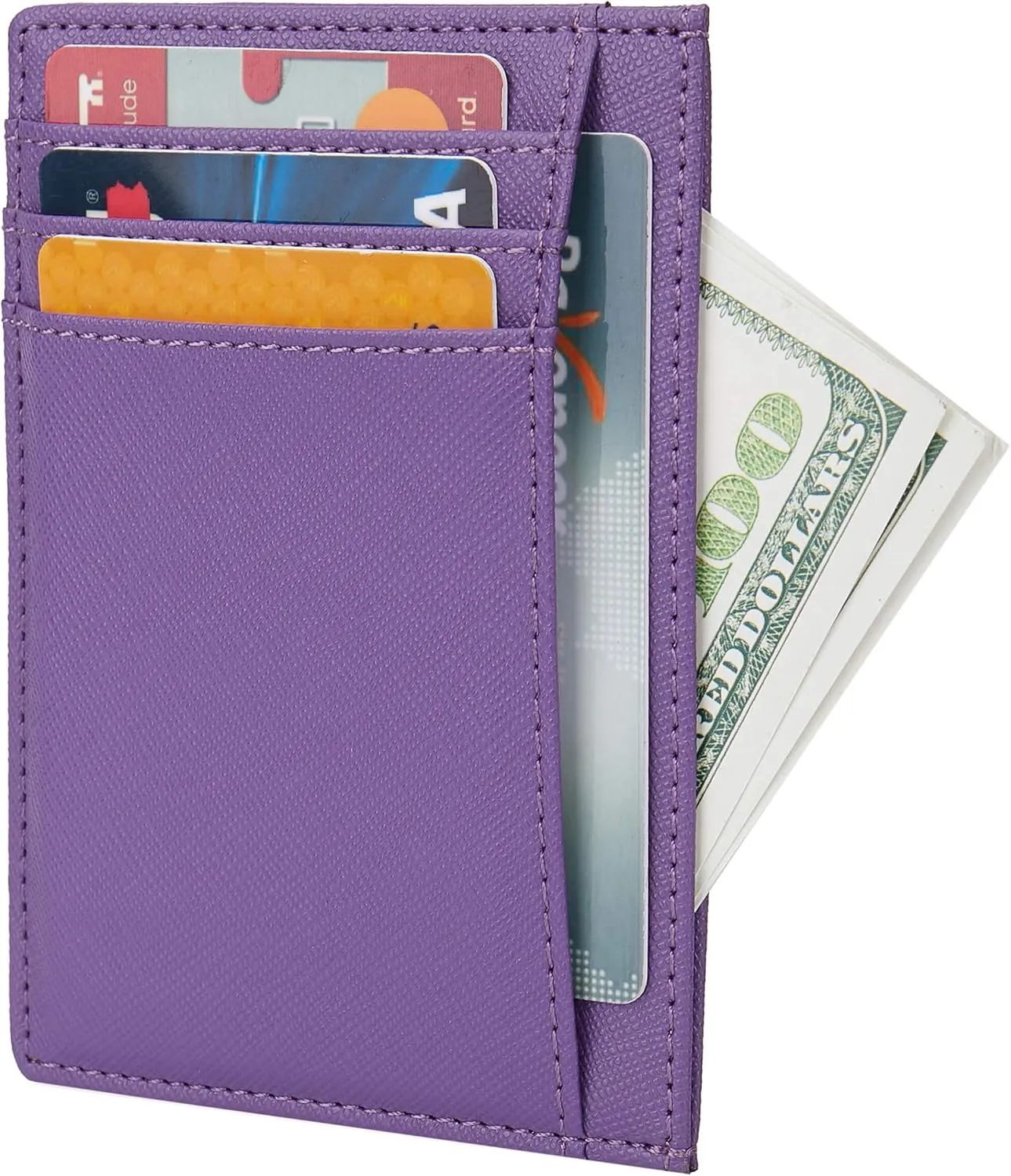 Slim RFID Blocking Credit Card Holder Minimalist Leather Front Pocket Small Wallet for Women Men